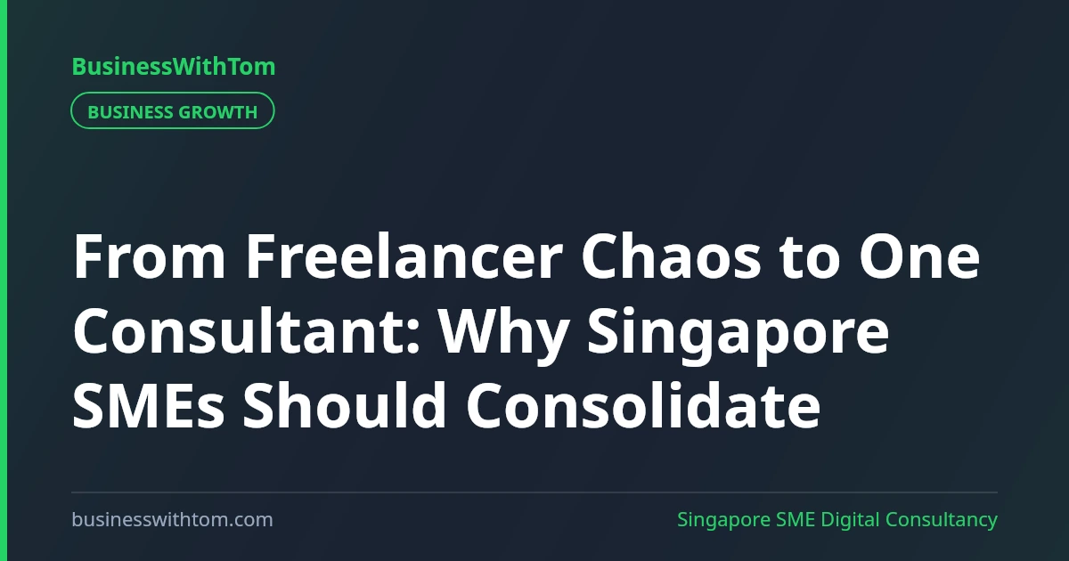From Freelancer Chaos to One Consultant: Why Singapore SMEs Should Consolidate