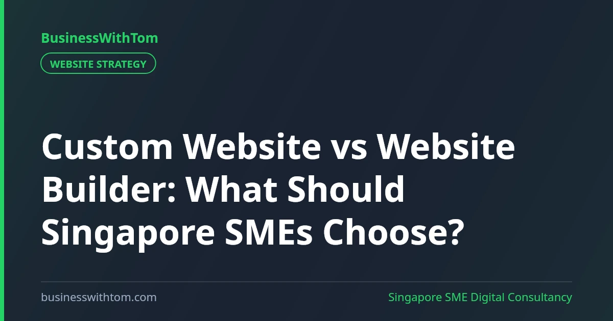 Custom Website vs Website Builder: What Should Singapore SMEs Choose?