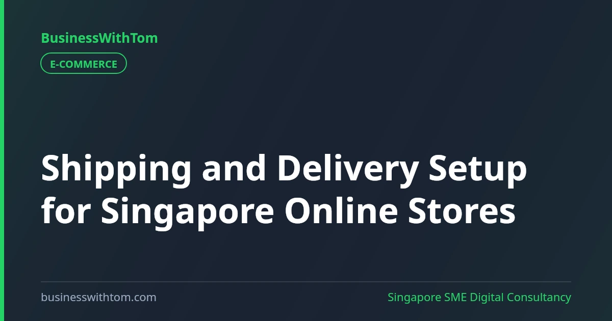 Shipping and Delivery Setup for Singapore Online Stores