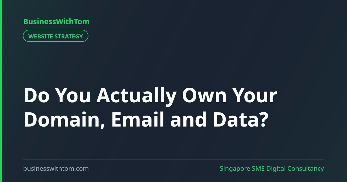 Do You Actually Own Your Domain, Email and Data?